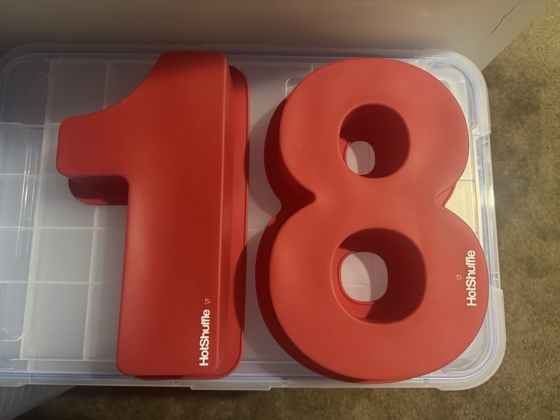 1 8 Silicone Cake Molds HotShuffle, 13 Inch XL, Used Once, Work Great