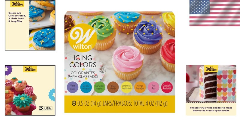 Gel-Based Icing Colors Set - 8 Vibrant Shades gallery