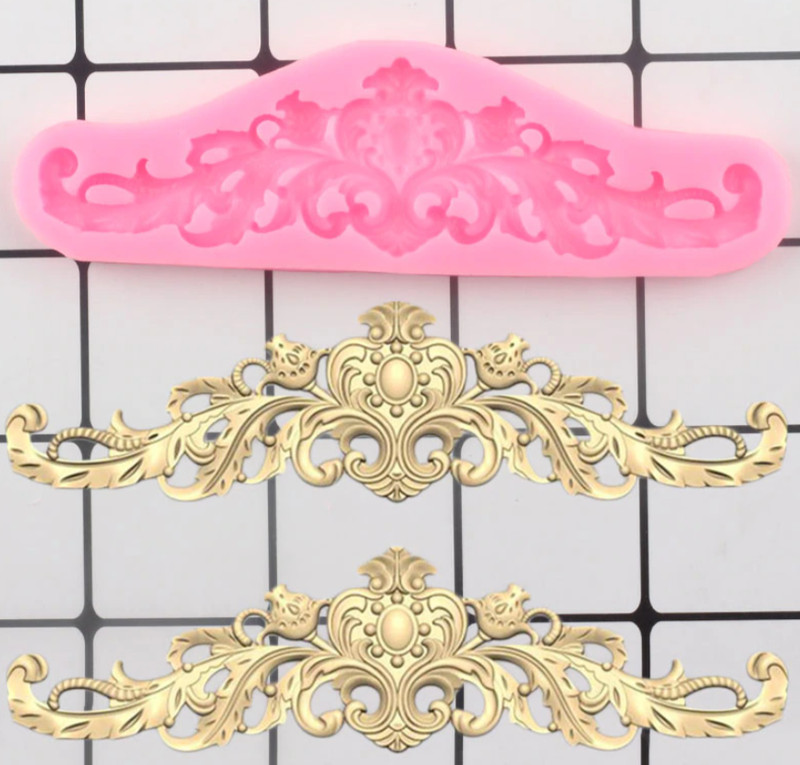 Royal Baroque Cake Border Frame Silicone Mold Fondant Chocolate Cake Decor Craft