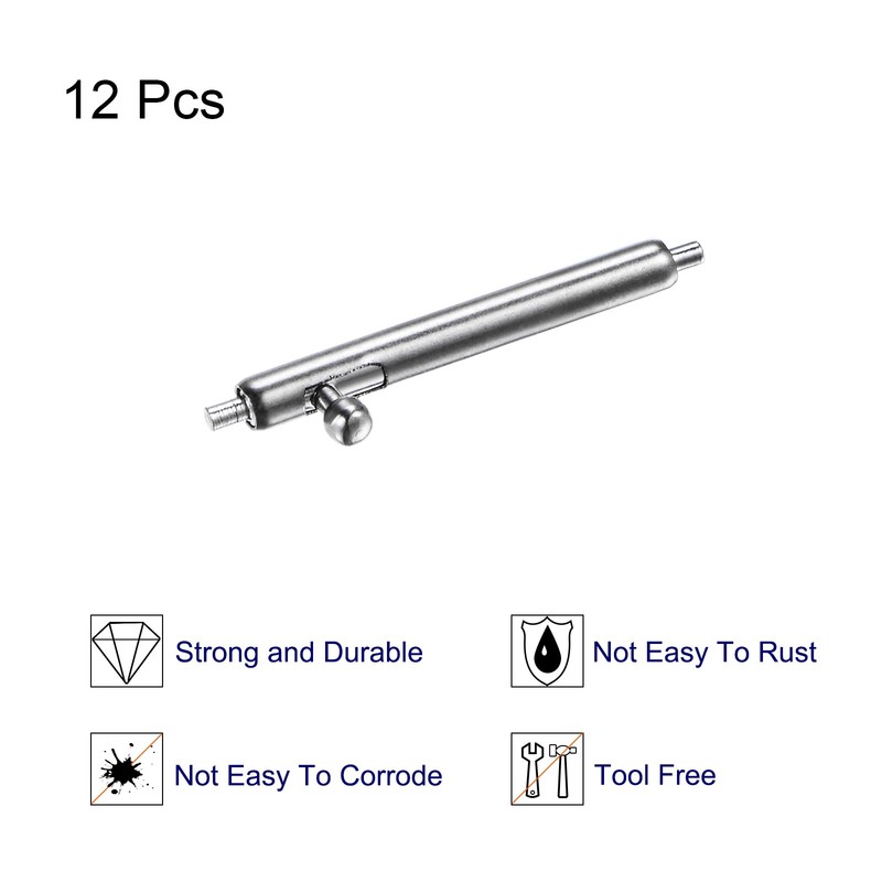 12pcs quick release pins 15mm 1.8mm stainless steel for watches gallery