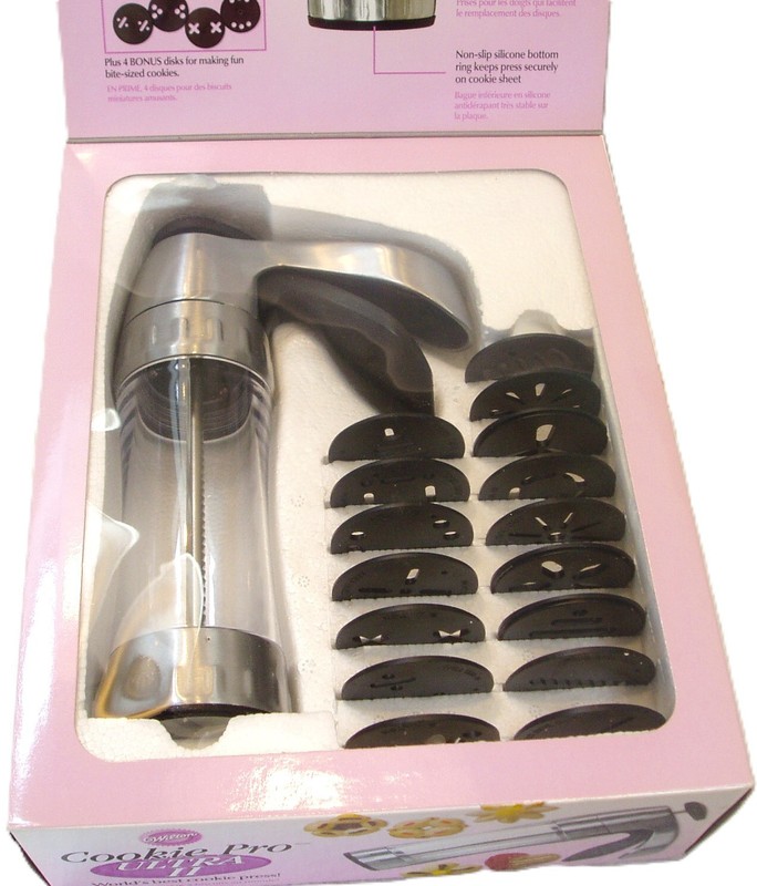 NIB Vintage WILTON COOKIE PRO ULTRA II COOKIE PRESS 16 DISKS, 2006 gallery