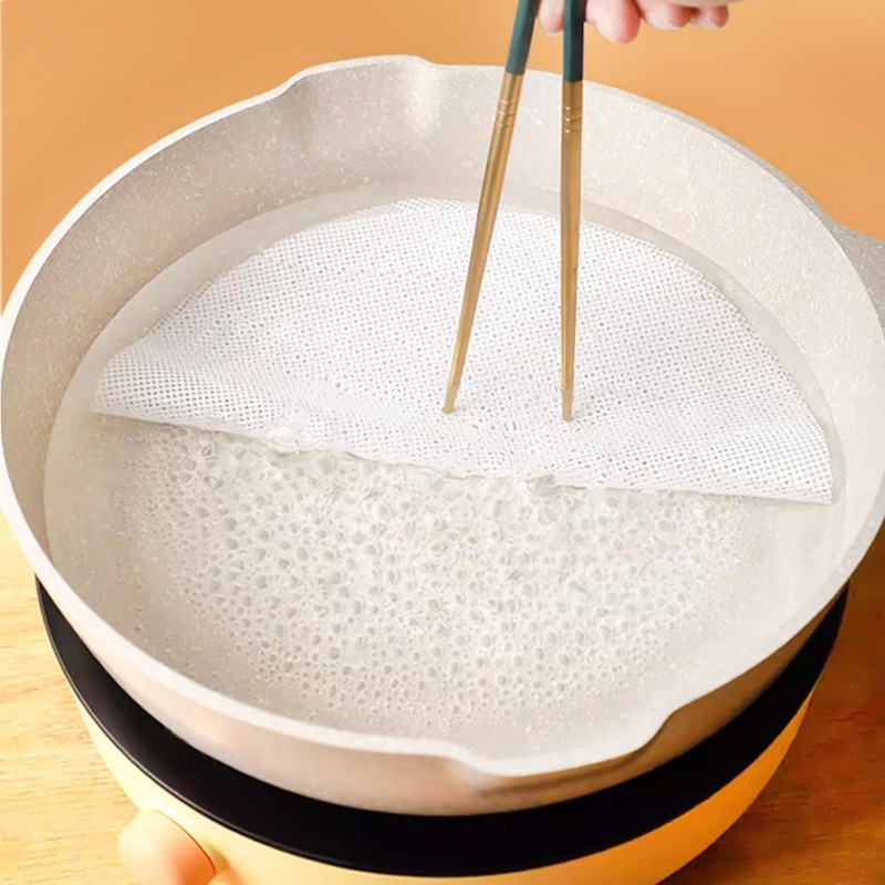 ONLYKXY 2pcs White Steamer Liners Reusable Round Non-stick 23cm/9inch, gallery