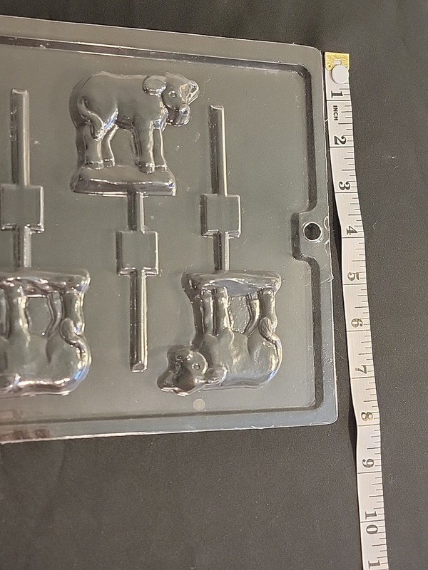 Cow Calf Barnyard Animal 4H Lollipop Chocolate Candy Mold gallery