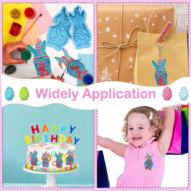 3-Piece Silicone Candy Molds Easter Rabbit Shape Perfect Gifts for Baking Lovers gallery