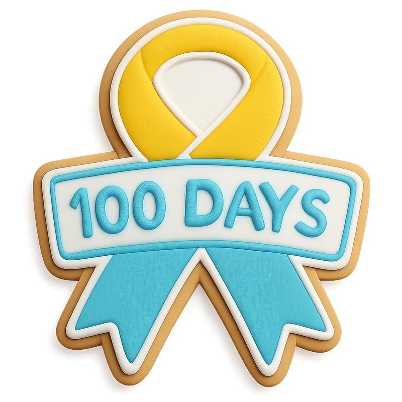 100-Day Ribbon Twist Cookie Cutter & Stamp, Fondant & Clay - 4x3.5 gallery