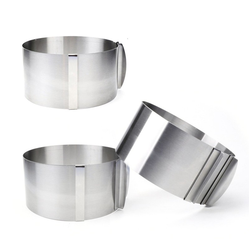 Stainless Steel Adjustable Round Cake Mold Mousse Mold 6 Inch to 12 Inch gallery
