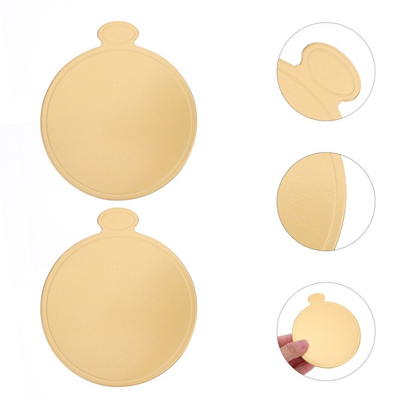 200pcs Round Golden Cardboard: Round Mini Cake Boards Mousse Cake Base Paper gallery