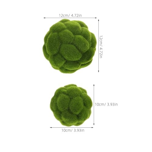 Faux Moss Balls 4.7 Inch Decorative Simulated Green Moss Orbs for Home Garden gallery
