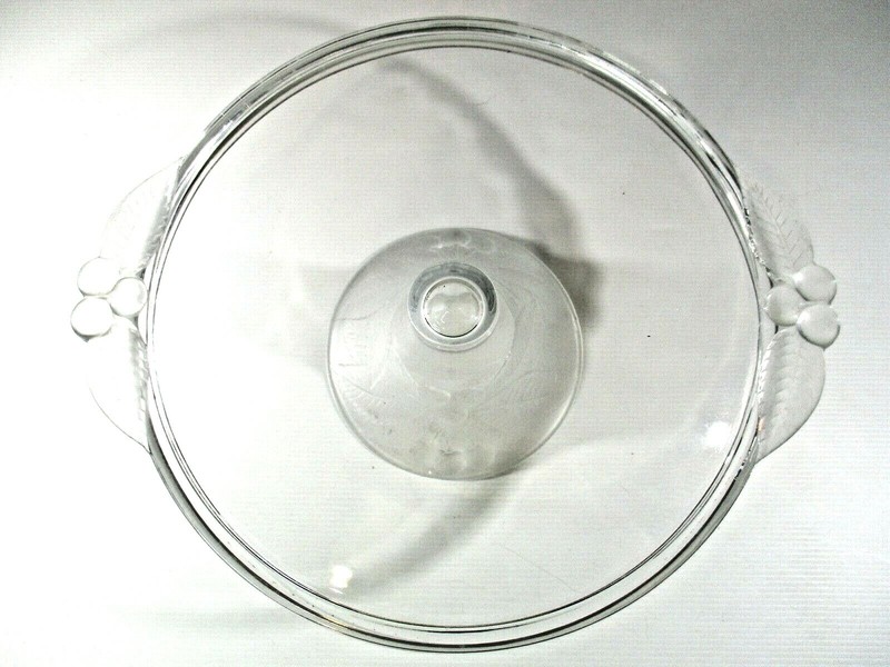 Glass Cake Dip Stand Embossed Cherries Dip/Stand Section & Handles Diameter 29cm gallery