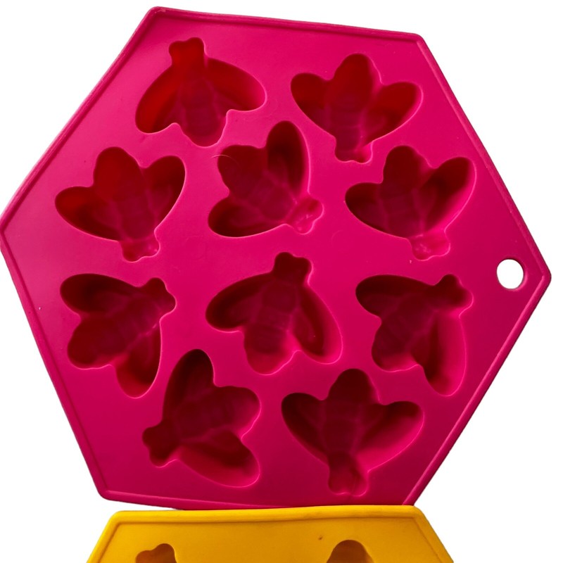 Lot Of 4 Silicone Push Molds Candy Cake Topper Soap Chocolate Bumble Bee Tulip gallery