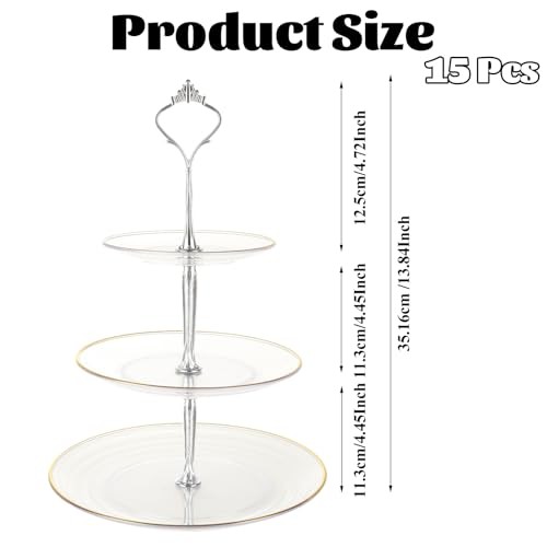 15 Sets 3 Tiered Cake Stand Hardware Kit, Zinc-Alloy Heavy Duty | 3 Tier Cake gallery