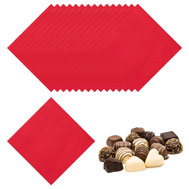 200 Pcs Candy Foil Wrapper, 4.7 x 4.7″ Chocolate Wrapper, Red (Orange Peel)