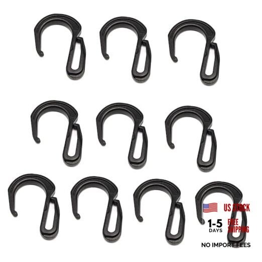 Plastic S Hook Clips Elastic Rope Bungee Cord Hooks for Suitcase Roof Truck 10