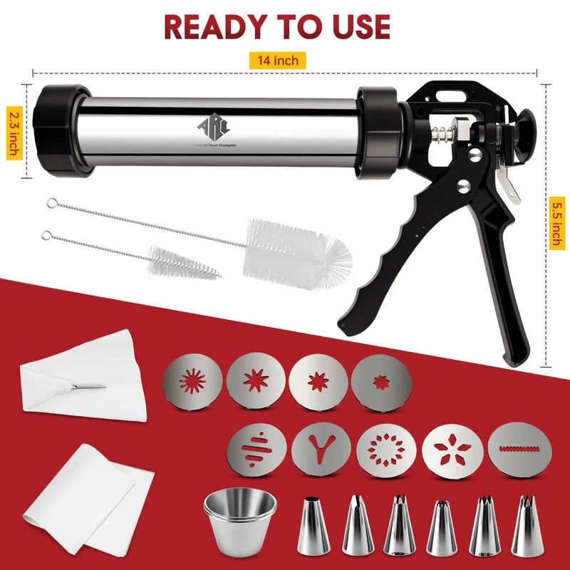 3-in-1 Churro Maker & Cookie Press Kit, 42PCS Multifunctional Baking Tools, Gift gallery