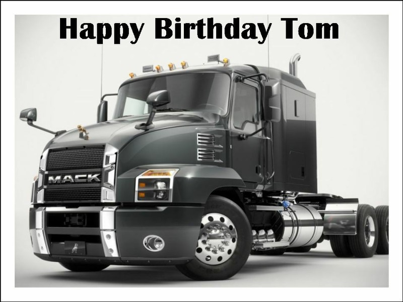 Mack Truck Cake Topper Edible Birthday Cake Decoration