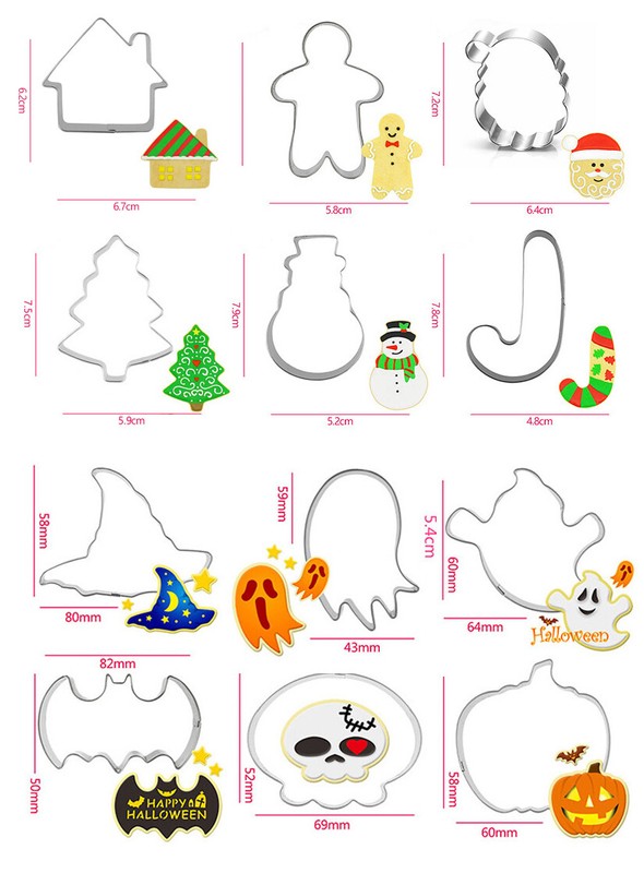 Stainless Steel Christmas Cookie Cutters & Halloween Biscuit Cookie Cutters gallery