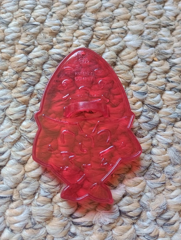 1950s Lot Vintage HRM Red Plastic Cookie Cutter Humpty Dumpty gallery