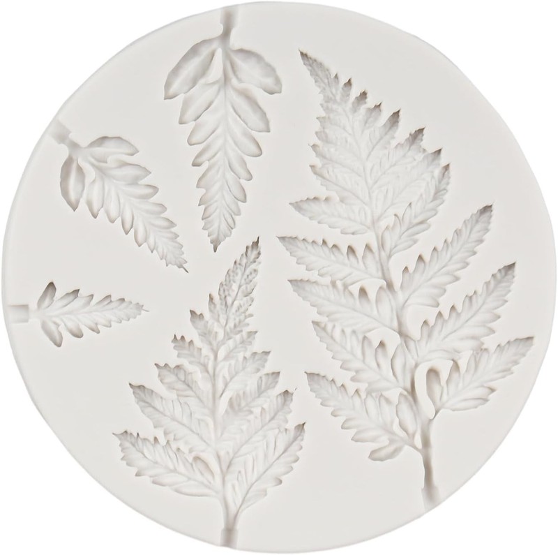 Leaf Silicone Mold Maple Leaf Fondant Mold Rose Leaf Molds Fern Leaves Set of 6 gallery