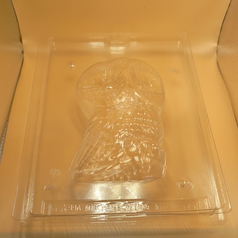 Clear Plastic Candy Chocolate Mold 3D Owl 2 Piece Set New gallery