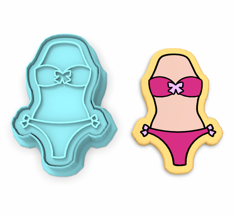 Bikini Cookie Cutter & Stamp | Swimsuit Summer Beach Women Suit Sexy Swimsuits 7
