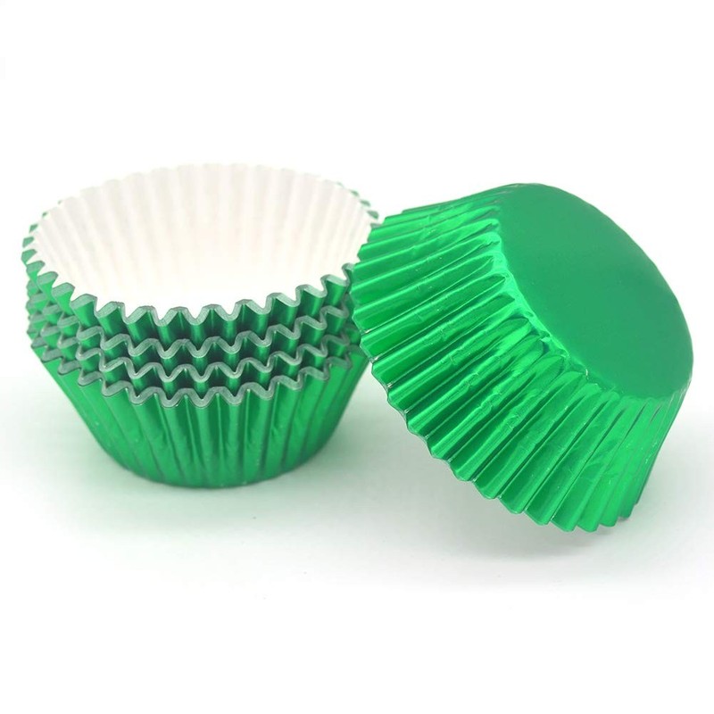 100-Count Standard Green Foil Cupcake Liners Muffin Baking Cups for Party gallery