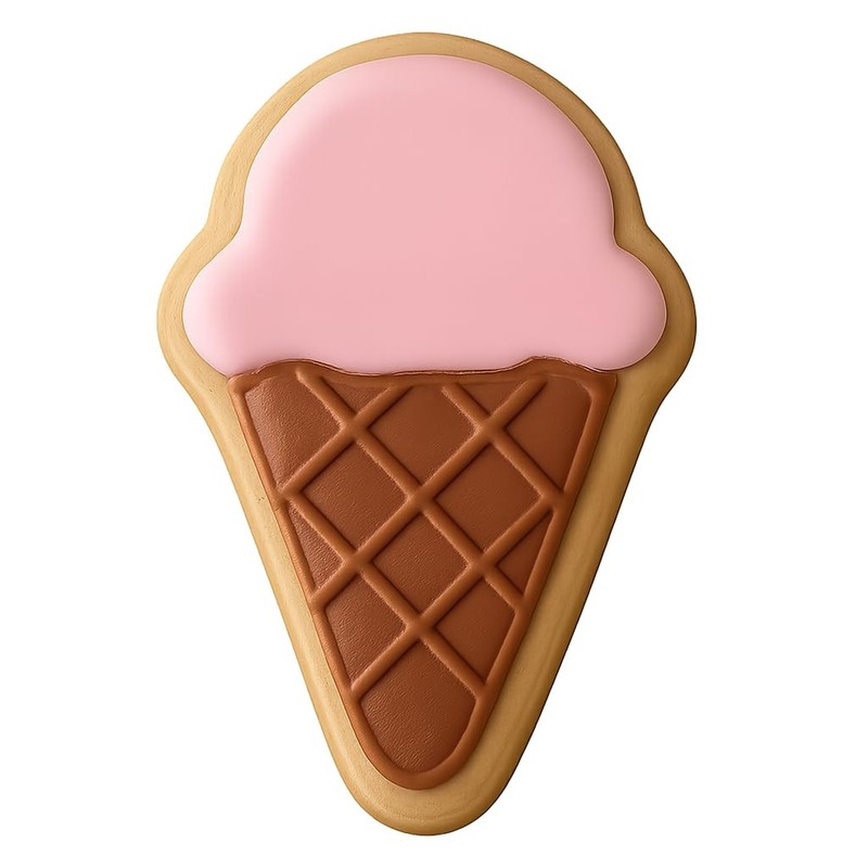 Waffle Cone Cookie Cutter & Stamp, Fondant & Clay - 2.6x4 gallery