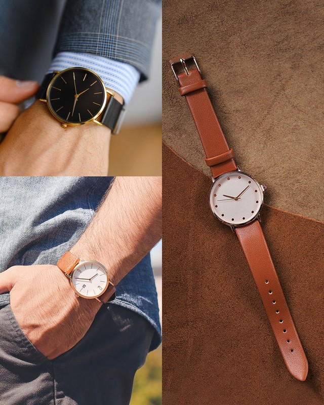 Genuine Brown Leather Strap 12mm Width, with Gold Tone Buckle gallery