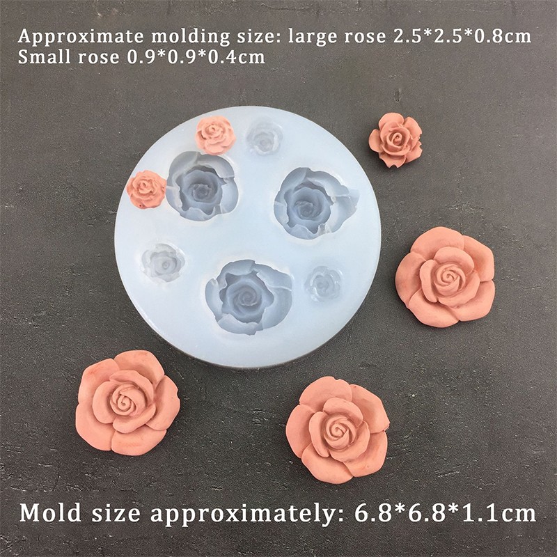 3D Rose Flower Shape Leaf Silicone Molds Fondant Chocolate Mold Candle Mold gallery