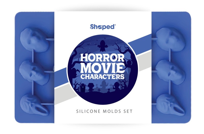 SHAPED Horror Movie Character Silicone Baking Mold Set with 6 Characters