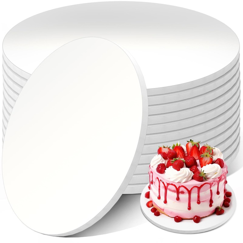 10 Inch Round Cake Boards, Sturdy 1/2 Thick Cake Drums for Heavy Corrugated C…