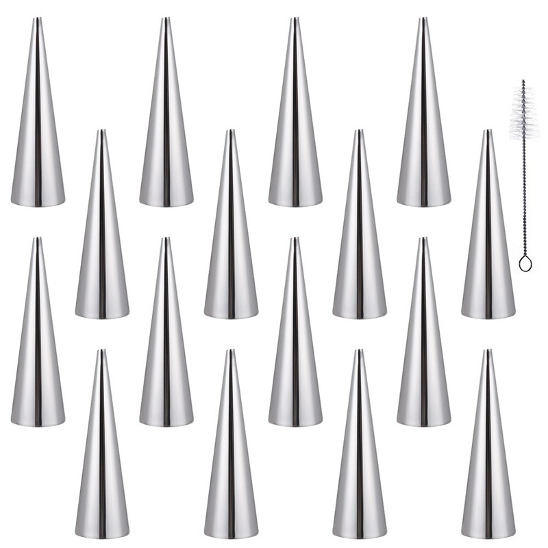 16PCS Pastry Molds Metal Baking Cones Pastry Cream Horn Molds Horn Mould Pastry gallery