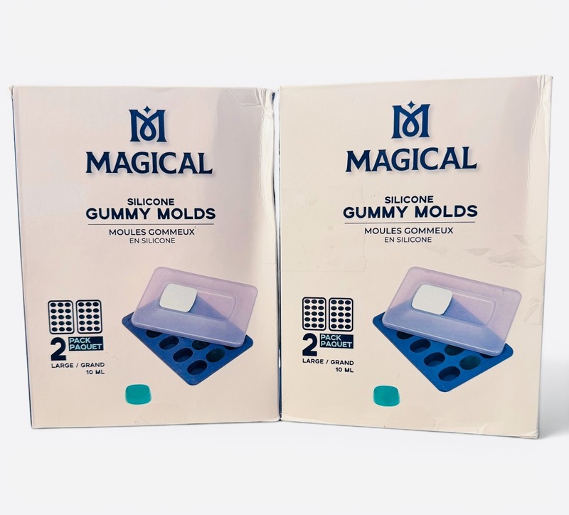 Magical Butter Silicone Gummy Molds 4 Trays 60 Molds 10mL New In Box