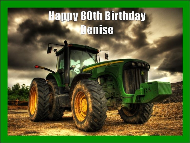 Tractor Edible Icing Cake & Cupcake Toppers – Farm Theme Birthday Decor gallery