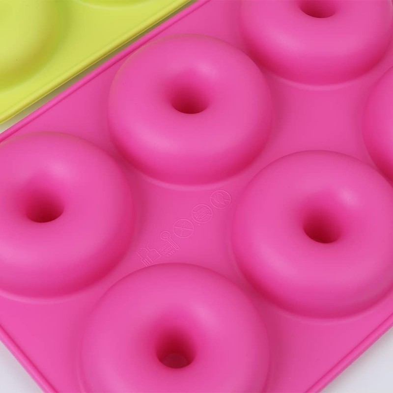Elegant 3-Pack Silicone Donut Molds - Perfect for Family Baking Adventures gallery