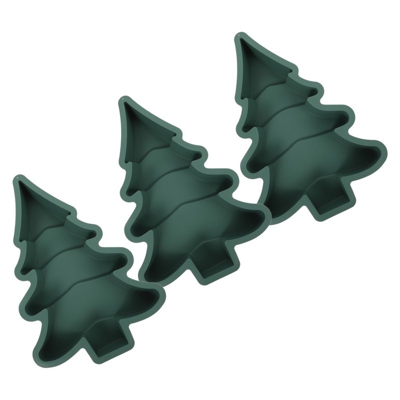 3 Pcs Christmas Tree Silicone Mold Holiday Molds Festive Cake Pan gallery