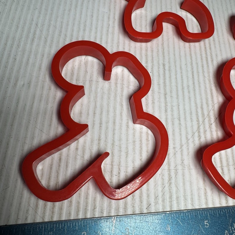 Ninja Ninjabread Cookie Cutter Set Of 4 Plastic Red Kids Cooking Baking Kung Foo gallery