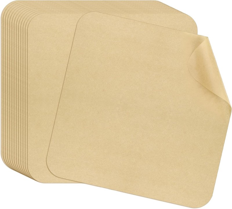 WGG 12 inch Air Fryer Parchment Paper Squares, 100 Sheets Unbleached