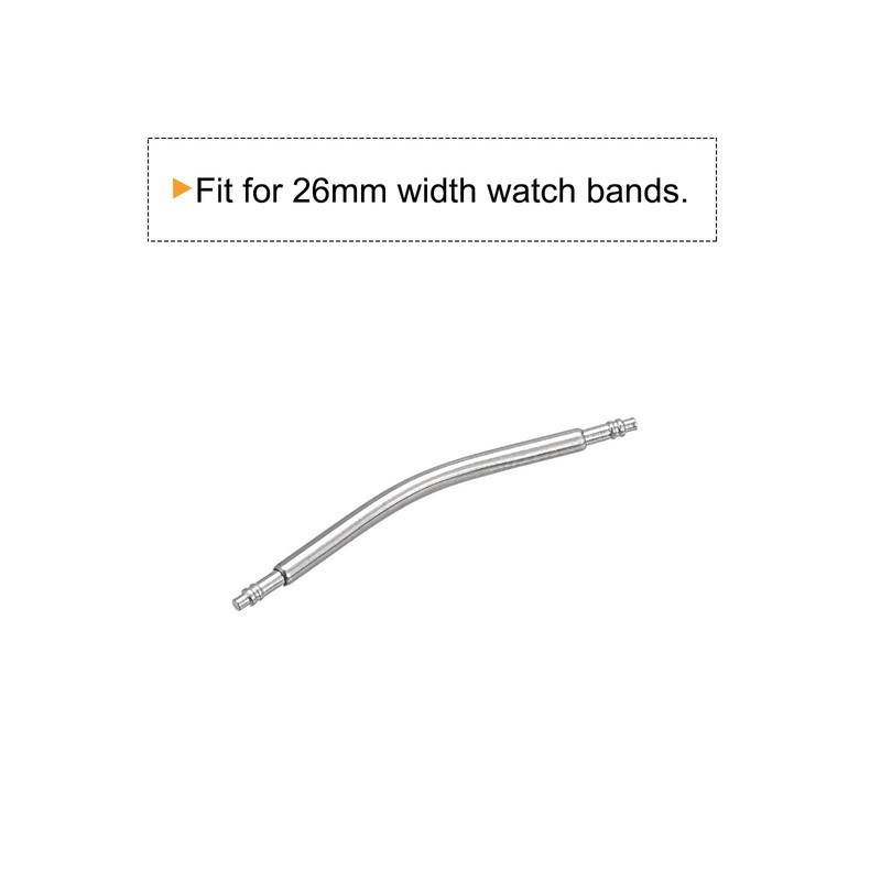 26mm Curved Spring Bar Pins 1.5mm Dia Stainless Steel Double Flanged 20pcs gallery