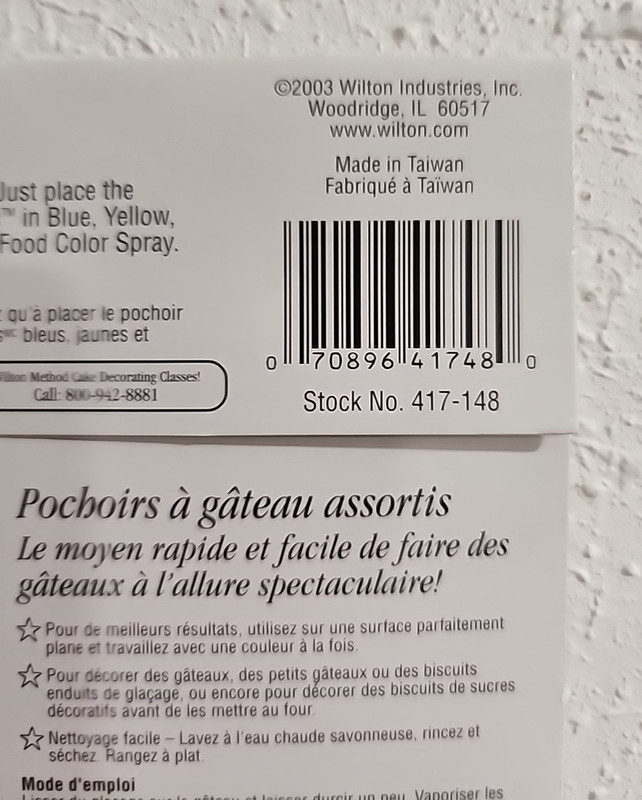 WILTON Cake Stencils Variety Pack of 4 Stock #417-148 NIP gallery