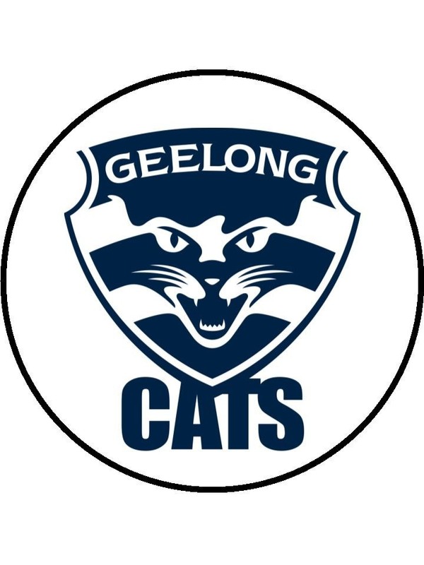 Football Theme Edible Wafer Cake & Cupcake Toppers – Geelong – Game Day Decor