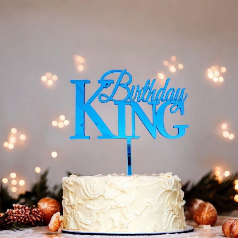 Acrylic Birthday King Cake Topper And Cake Charm Birthday Party Celebrations gallery