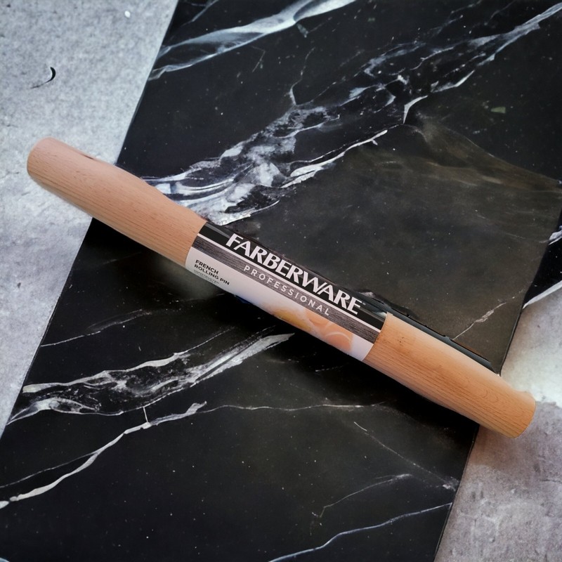 Farberware French Beech Wood Rolling Pin, 18 inch, Natural new T03 gallery