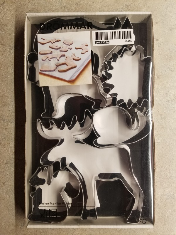 NEW Ikea Drommar Set of 6 Wild Animal Cookie Cutters Boxed Metal