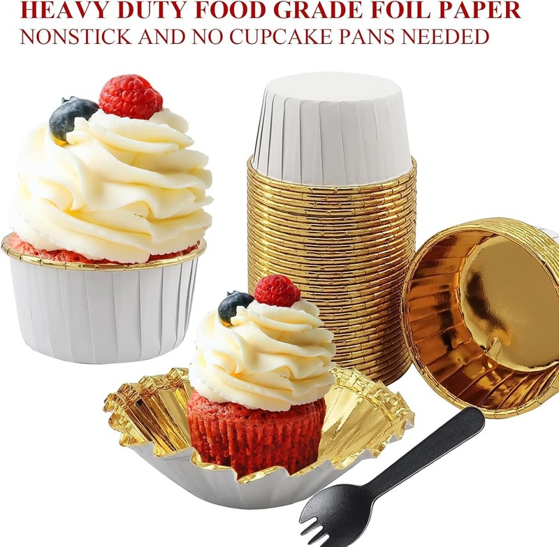 Versatile 50 Pack Disposable Cupcake Cups with Lids - Ideal for All Occasions gallery