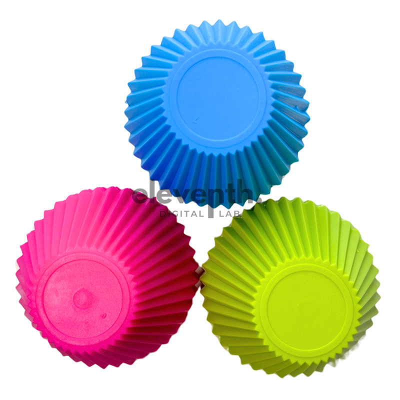 14-Pieces Pcs Multi-Color Jelly Pudding Muffin Plastic Cup Mold Pink Blue Green gallery