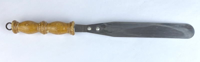 Vintage 12″ Japan Flexible Steel Spreader – Wood Handle Icing Spatula