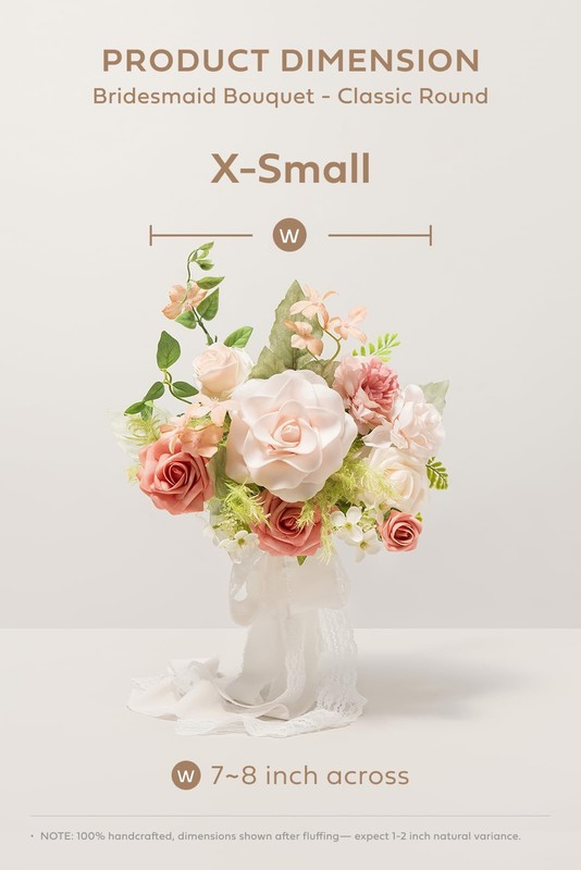 Ling'S Moment Lings Moment Pink Artificial Wedding Flower Bouquets For gallery