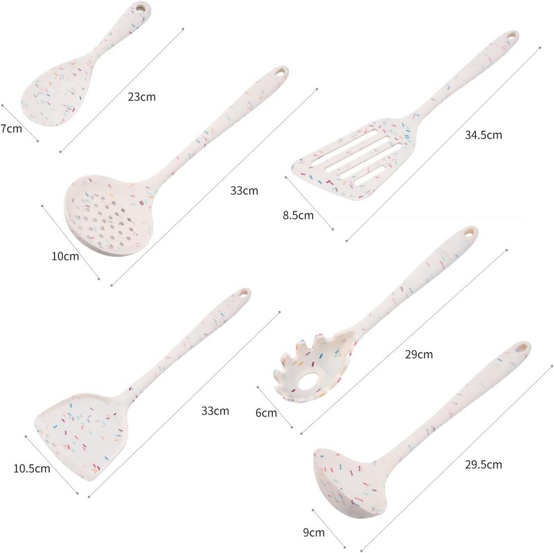 6 Pcs Silicone Kitchen Utensils Set, Silicone Cooking Utensils, Heat gallery