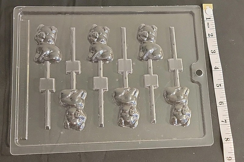 Pig Piggie Barnyard Animal 4H Lollipop Chocolate Candy Mold