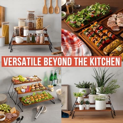 Tiered Serving Trays & Platters with Non-Slip Base for Food Display gallery